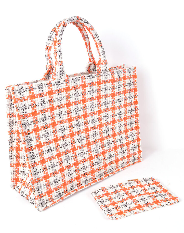 Handtasche Stoff kariert | 900173