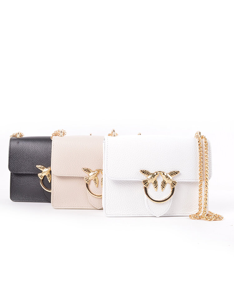 Leder-Schultertasche Vögel | 552827