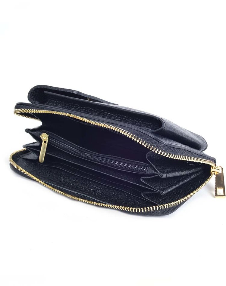 Leder-Geldbörse / Handytasche Gold