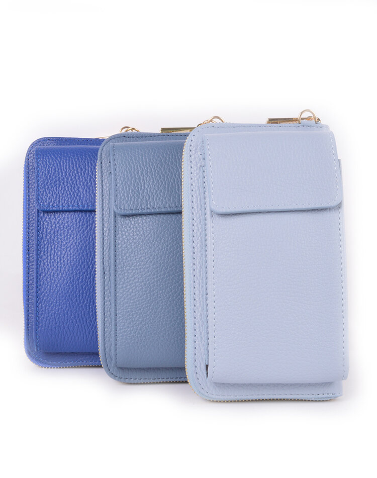 Leder-Geldbörse / Handytasche Gold