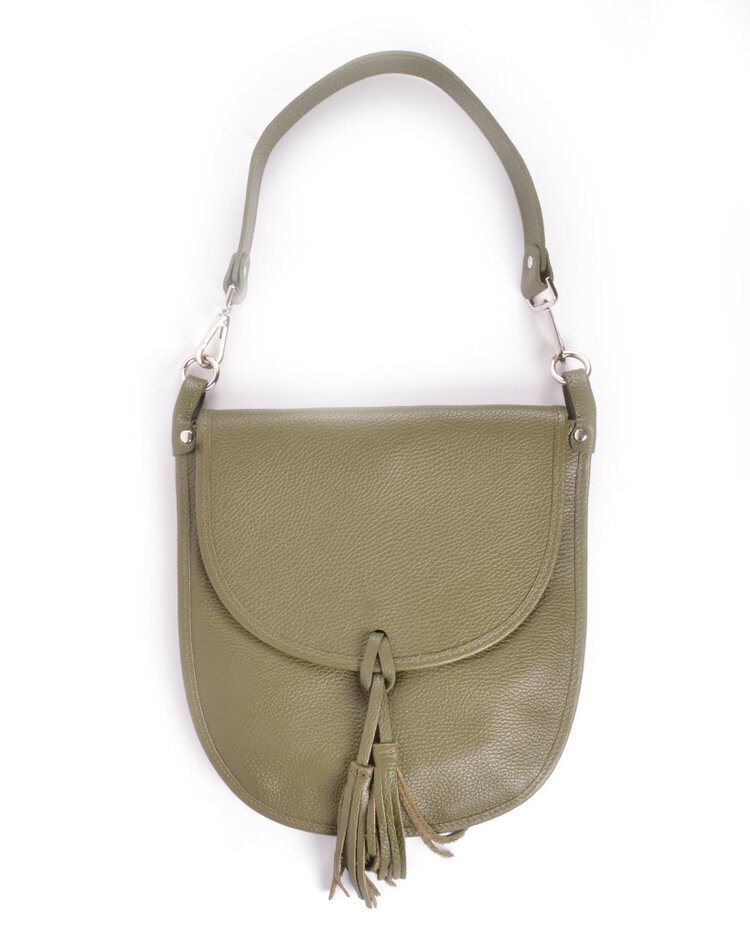 Leder-Schultertasche