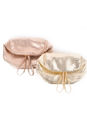 Lederen heuptas - Metallic Slangenprint 5526075