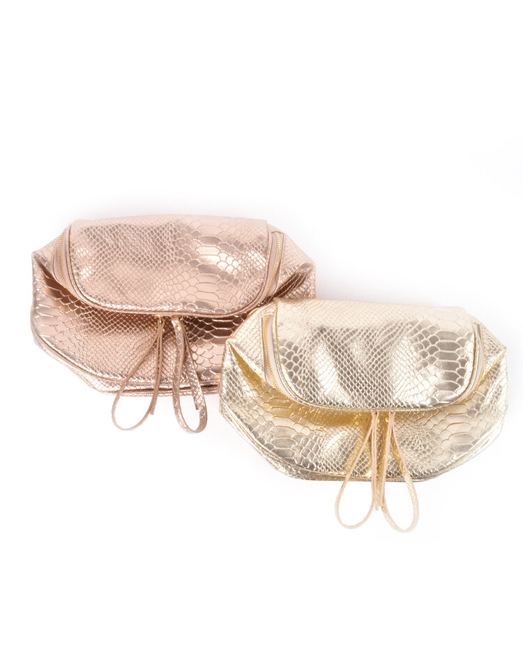 Leather waistbag  - Matallic Snakeprint 5526075