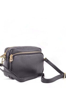 Leather shoulderbag with 2 compartments | 552831