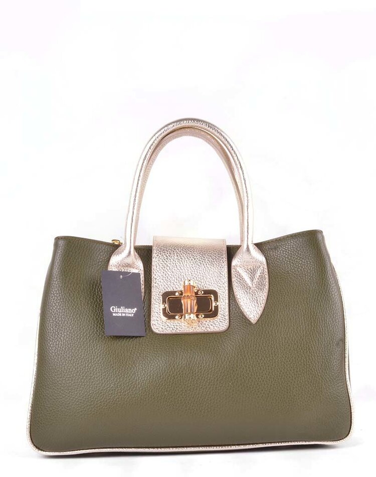 Leather handbag | Combination color