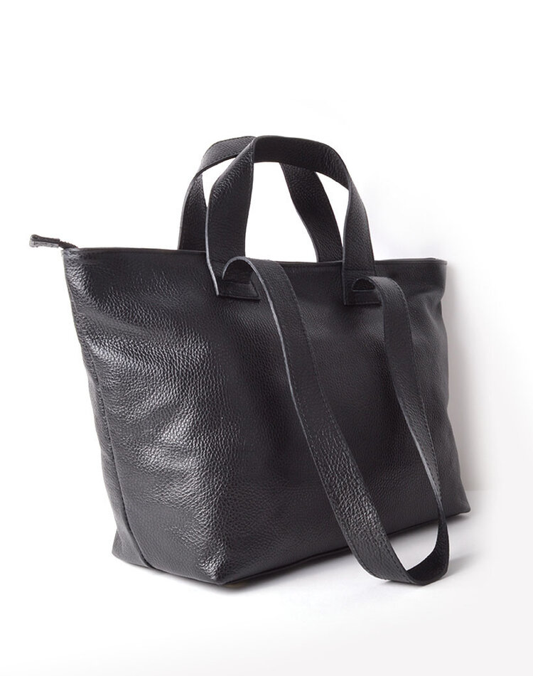 Leather shopper