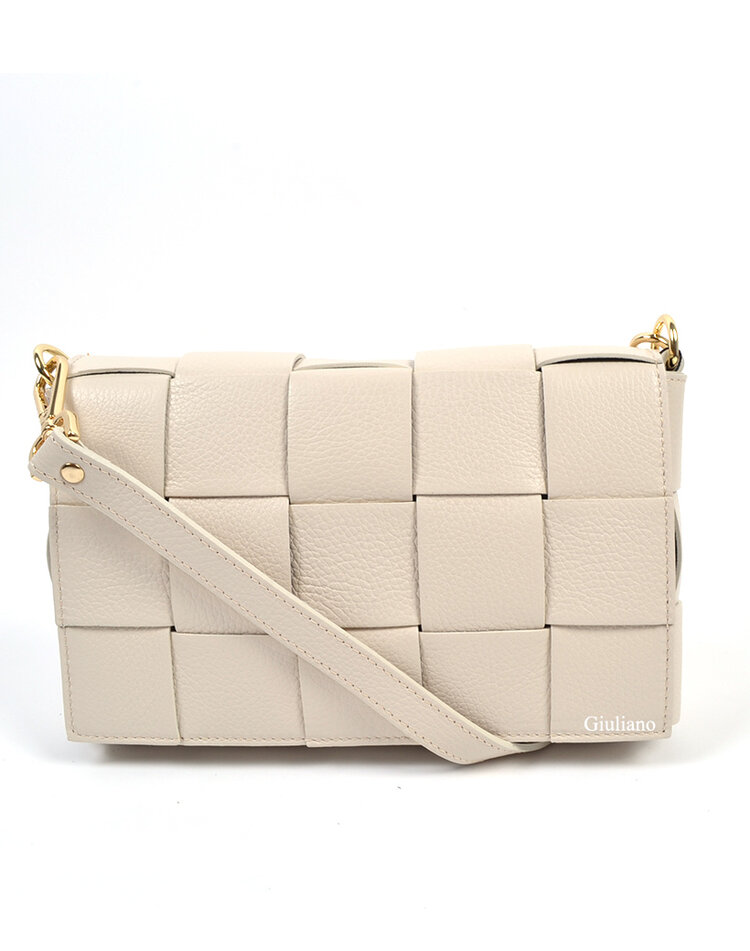 Leather shoulderbag |  Braided