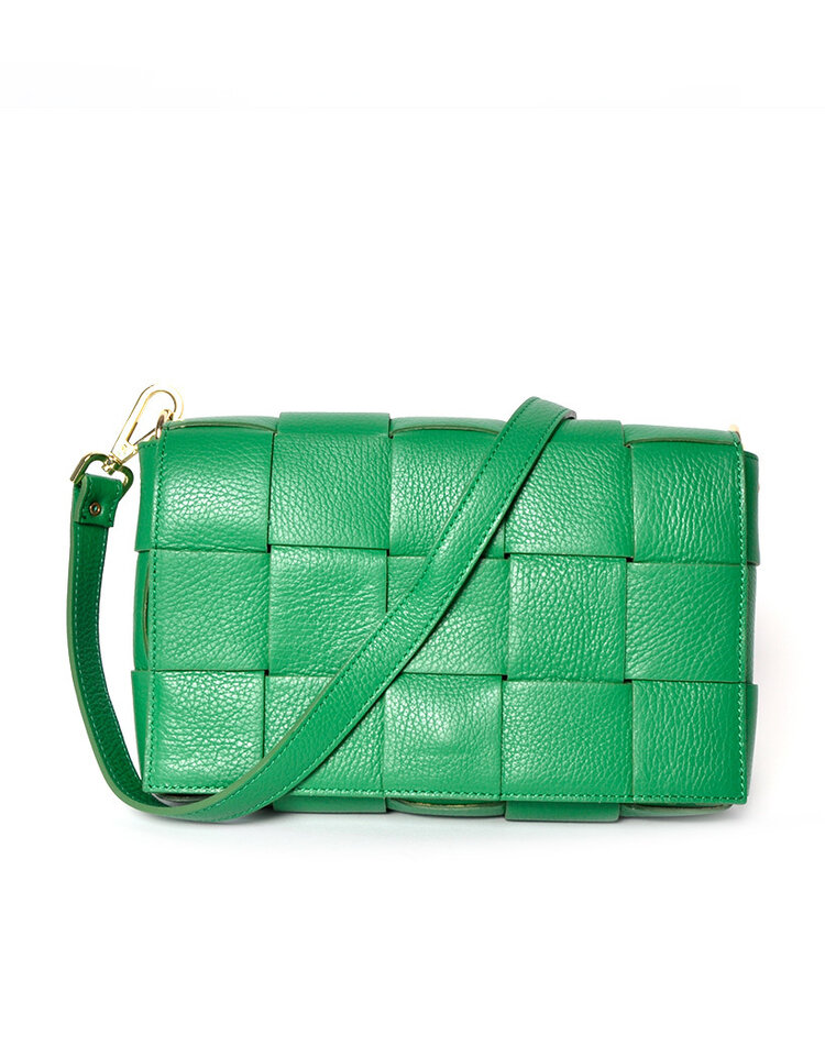 Leather shoulderbag |  Braided