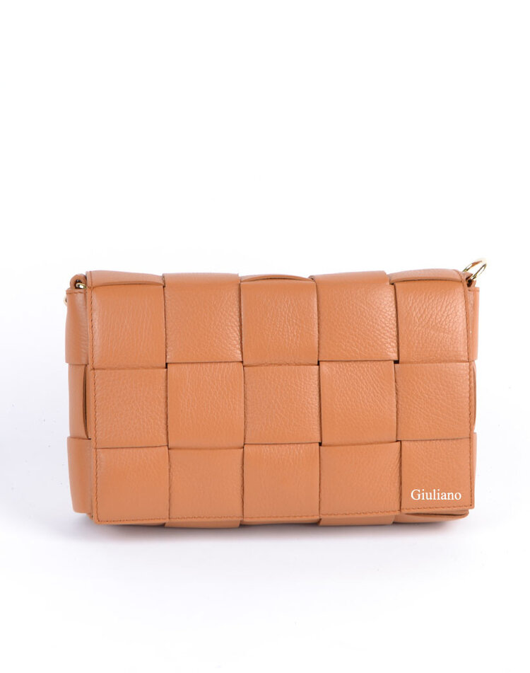 Leather shoulderbag |  Braided