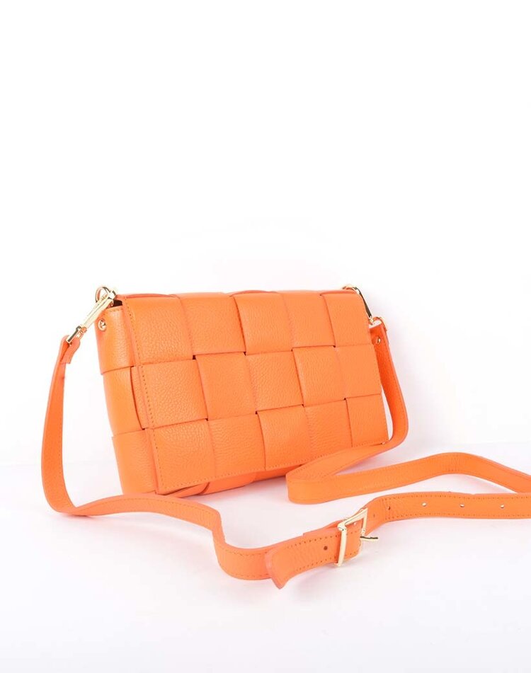 Leather shoulderbag |  Braided