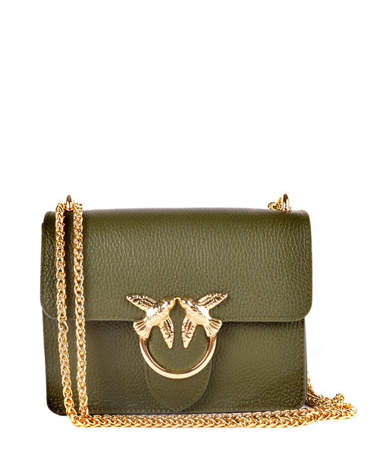 Leder-Schultertasche Vögel | 552827