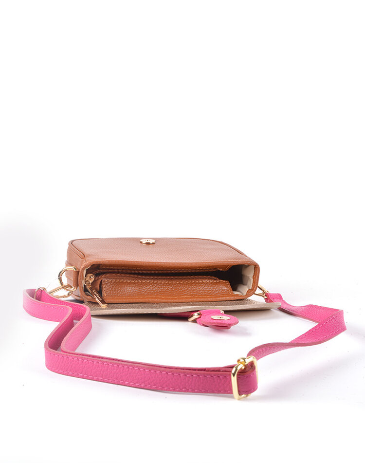 Lederen schoudertas multi color | 552793