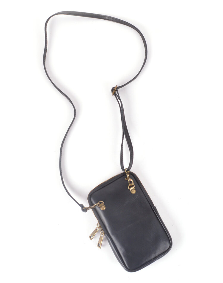 Kleine Leder-Schultertasche | Fell | 900009