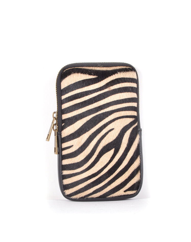 Kleine Leder-Schultertasche | Fell | 900009
