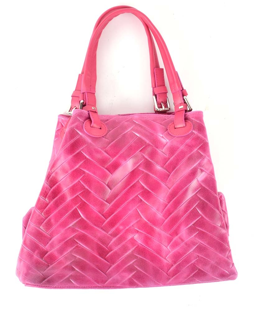 Lederen handtas | grote zigzag | 552740, foto 2 van 6