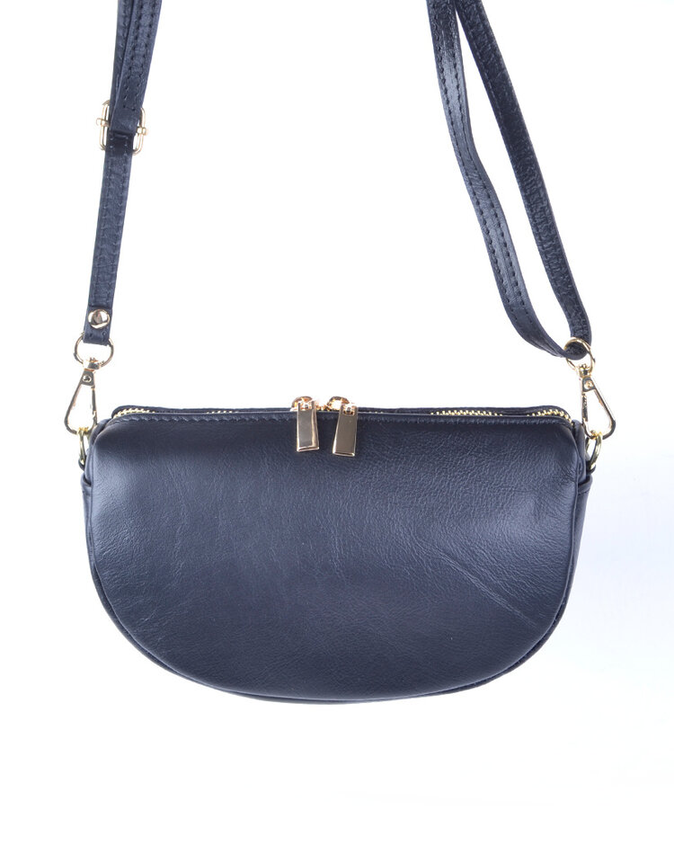Kleine Leder-Schultertasche | Fell | Print | 900168