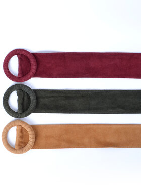 Giuliano Leather  Suède riem 800048 Rond