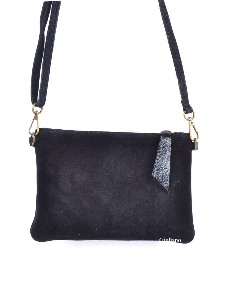 Kleine Wildleder-Schultertasche