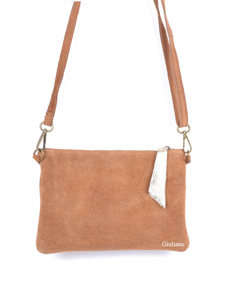 Kleine Wildleder-Schultertasche