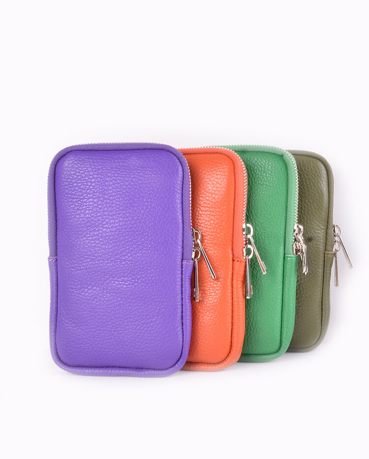 Kleine Leder-Schultertasche | Lang | 900041