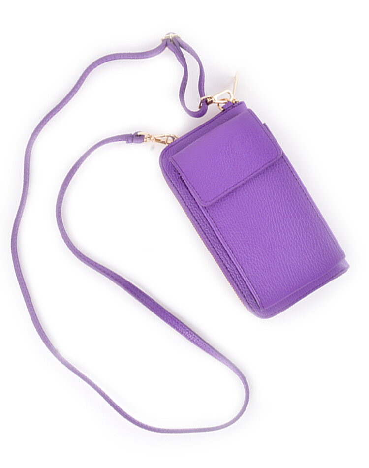 Leder-Geldbörse / Handytasche Gold