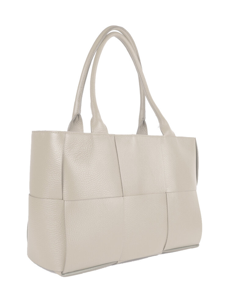 Leder-Handtasche | Flecht-Optik | 900093