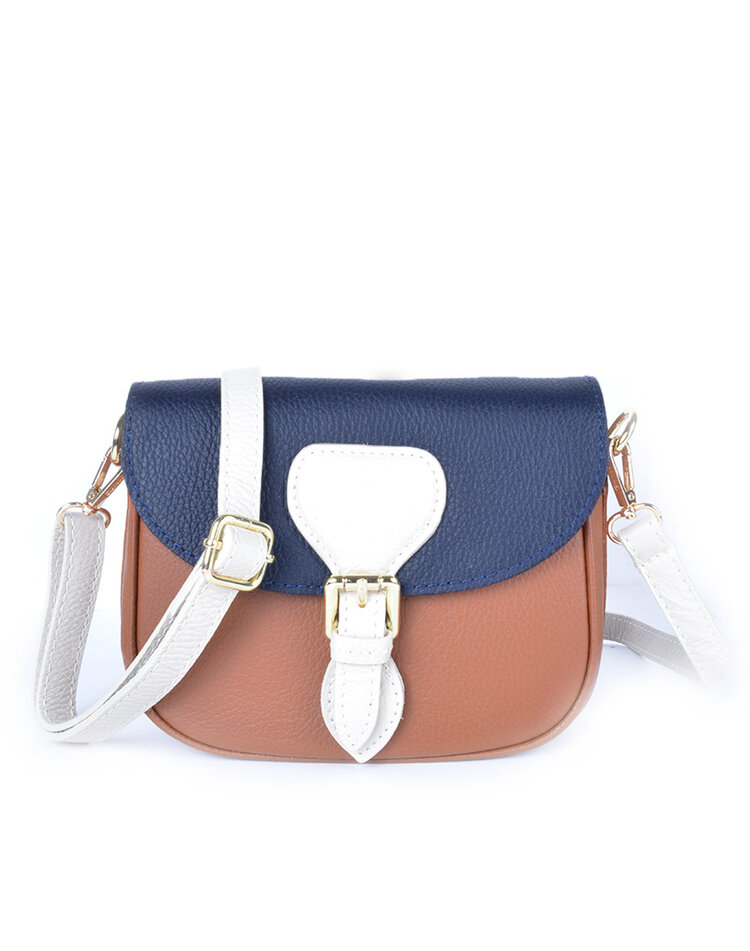 Lederen schoudertas multi color | 552793