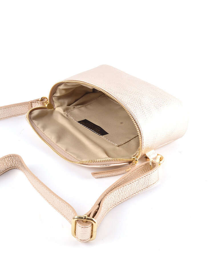 Leder-Gürteltasche - Metallic | 5527731