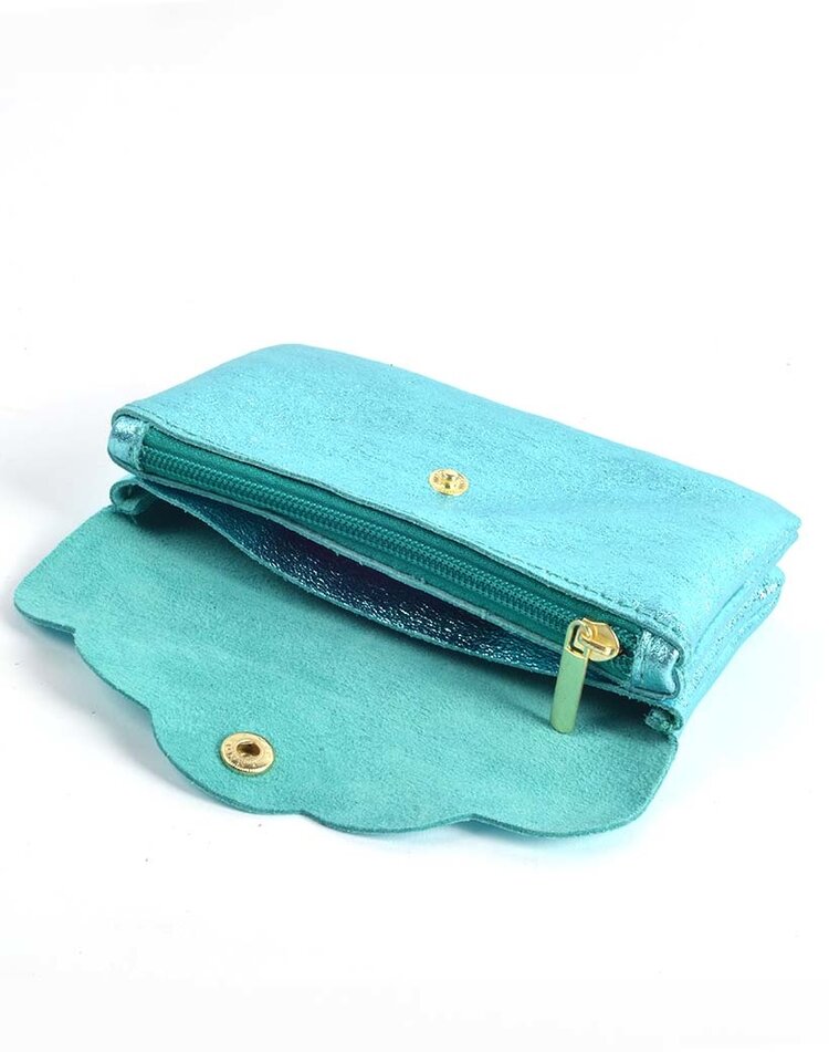 Leather wallet metallic | 559088