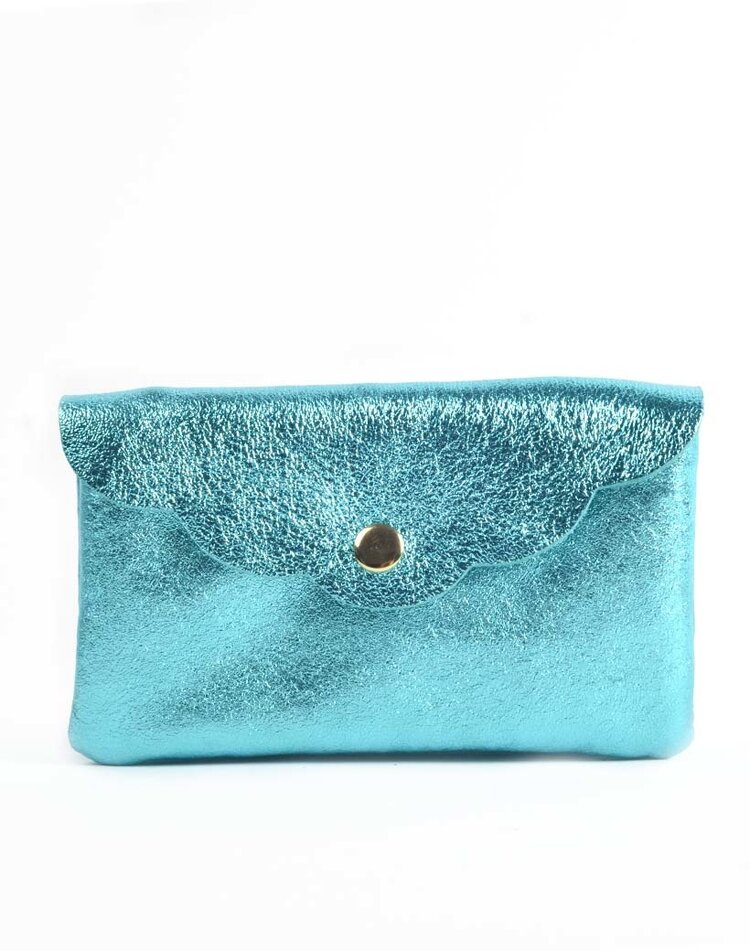 Leather wallet metallic | 559088