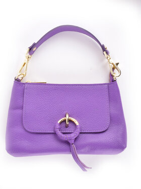 Leder-Schultertasche mit Ring | 552838