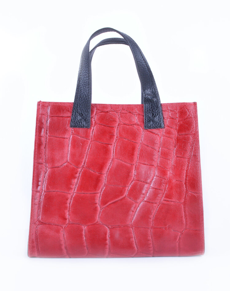 Leren handtas | Vierkant  -Mat | 552572