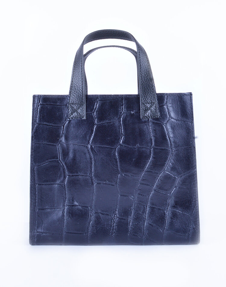 Leather handbag | Square  - Mat | 552572