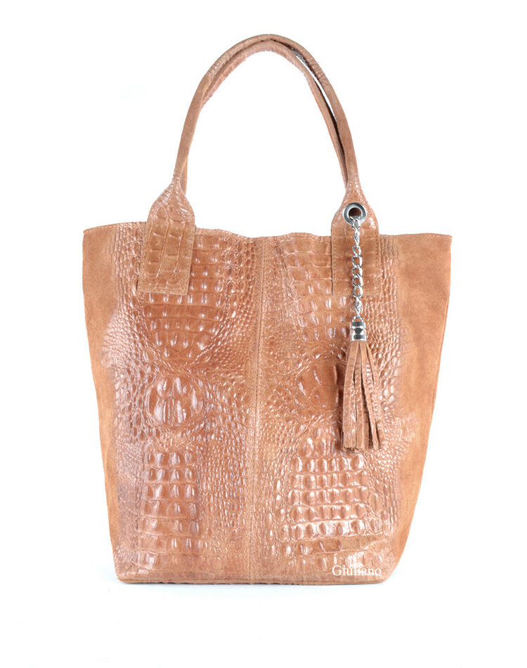 Suede kroko shopper | 5525490