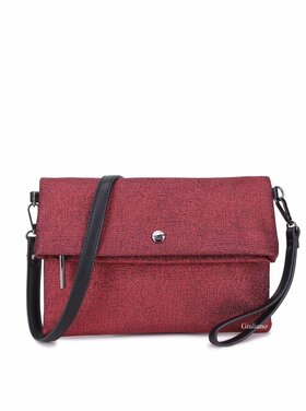 Kleine Kunstleder-Schultertasche | Clutch | Glanz