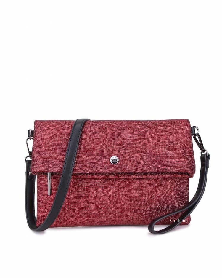 Kleine Kunstleder-Schultertasche | Clutch | Glanz