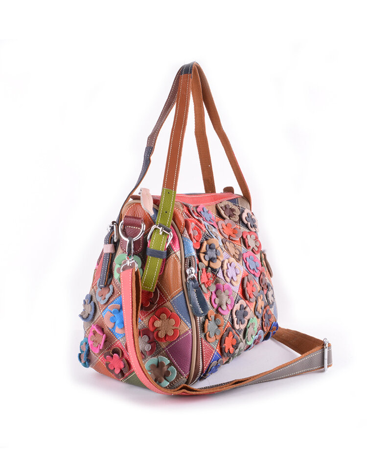 Leder-Handtasche | Multicolor Unique | 552860