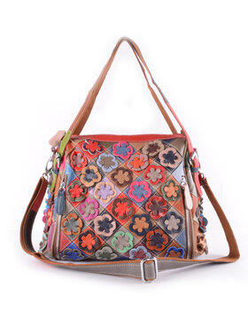 Leder-Handtasche | Multicolor Unique | 552860
