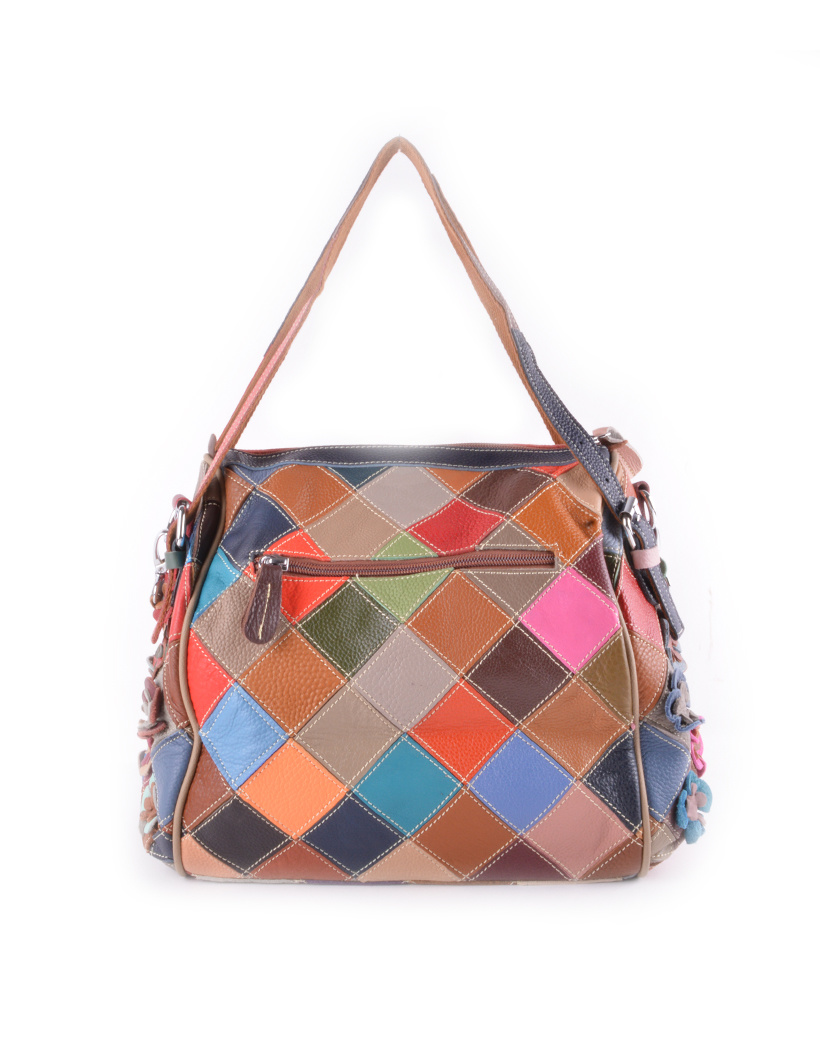Lederen handtas | Multicolor de unique | 552860, foto 3 van 3