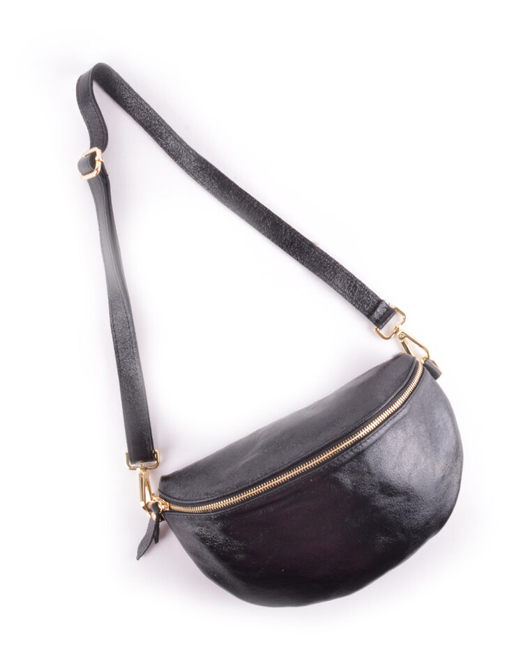 Lederen heuptas | metallic | 5528150