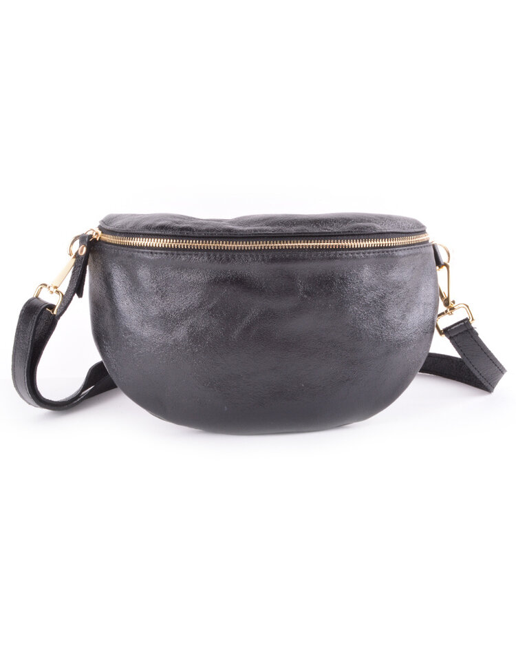 Lederen heuptas | metallic | 5528150