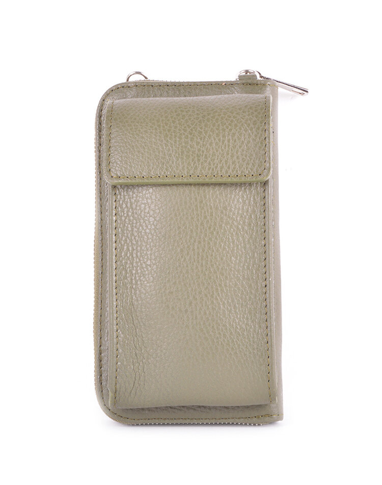 Leder-Geldbörse / Handytasche