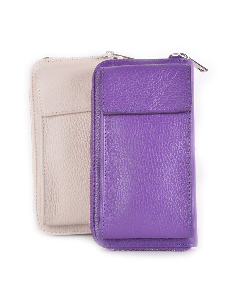 Leder-Geldbörse / Handytasche