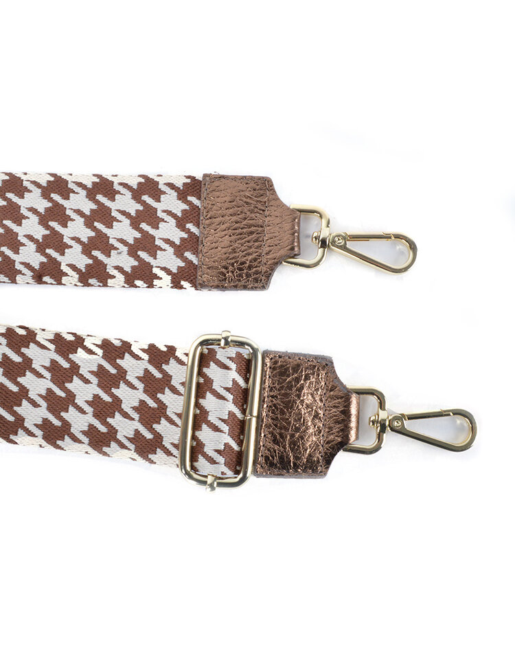 Bagstraps | pied de poule Metallic