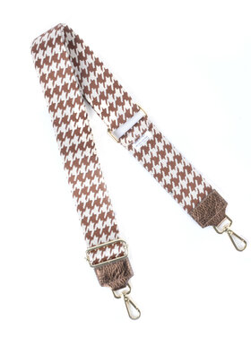 Schouderband | pied de poule Metallic