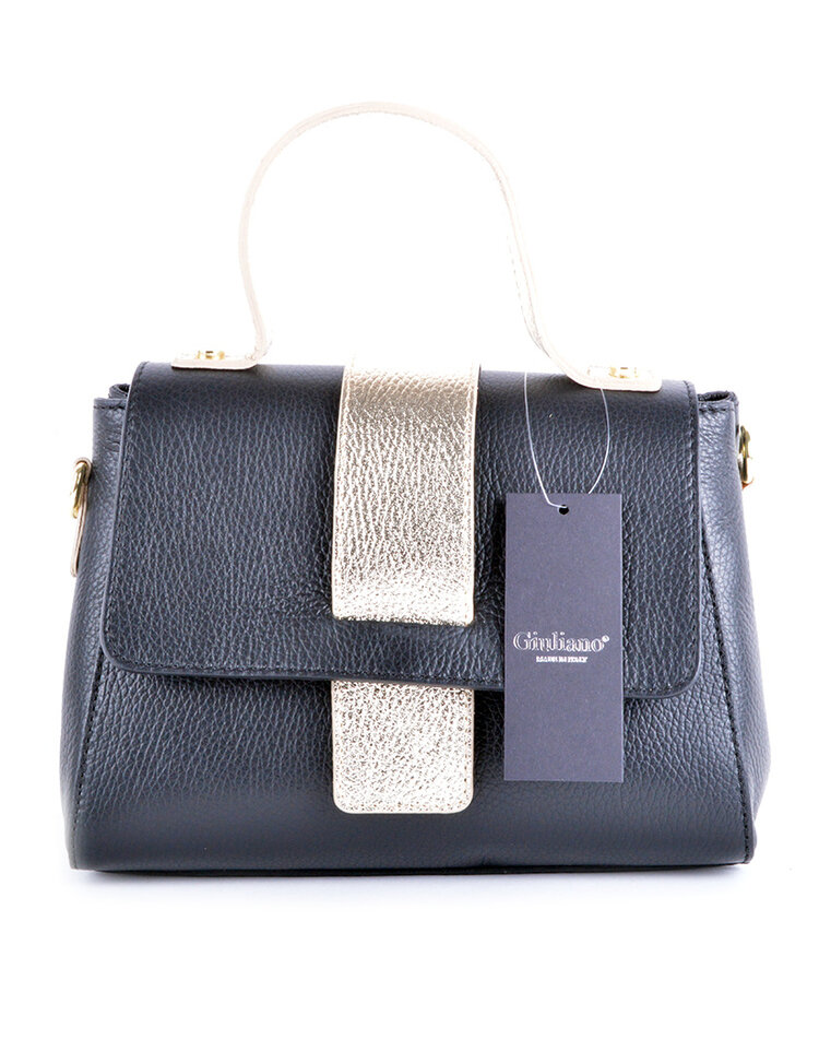 Lederen handtas 2 Combi kleuren | 9001551