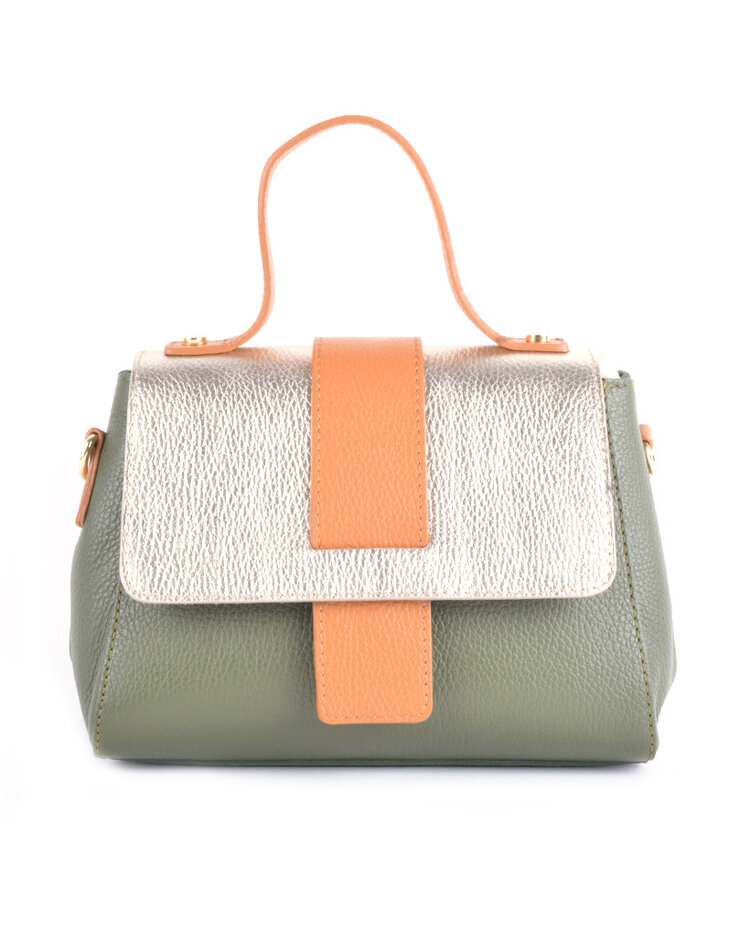 Leder-Handtasche dreifarbig | 9001552