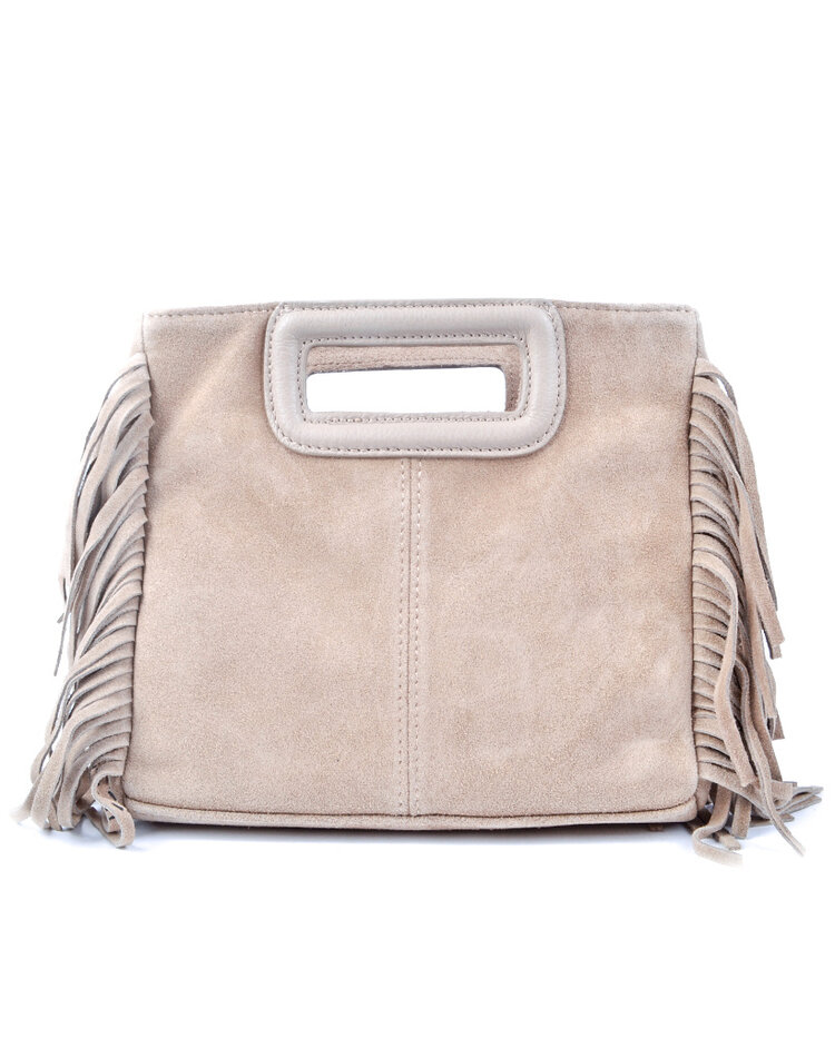 Wildleder-Schultertasche | Fransen | 552423 WILDLEDER