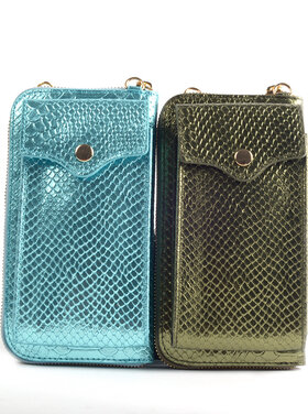 Snake metallic portemonnee / telefoontasje | 5527451