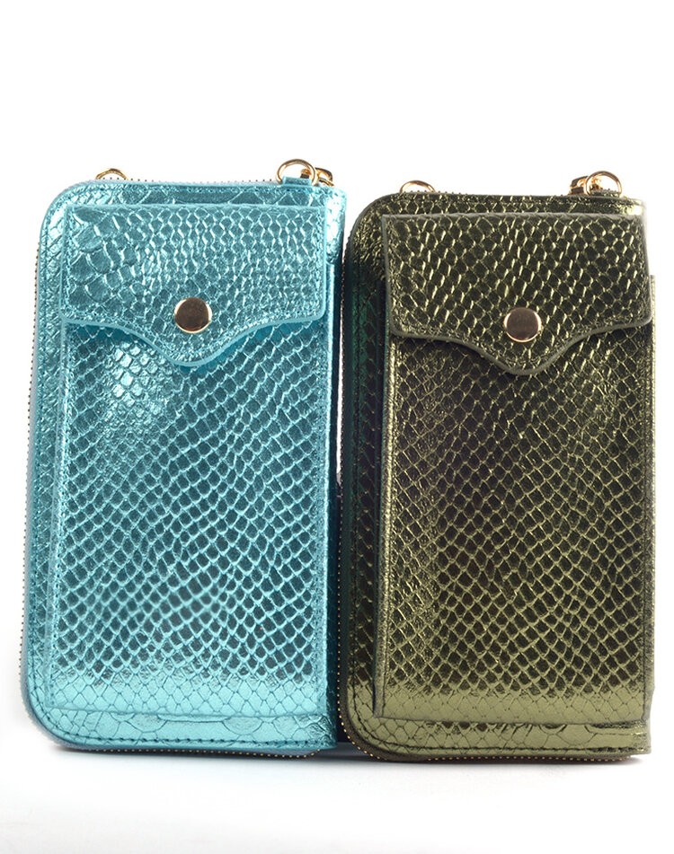 Snake metallic portemonnee / telefoontasje | 5527451